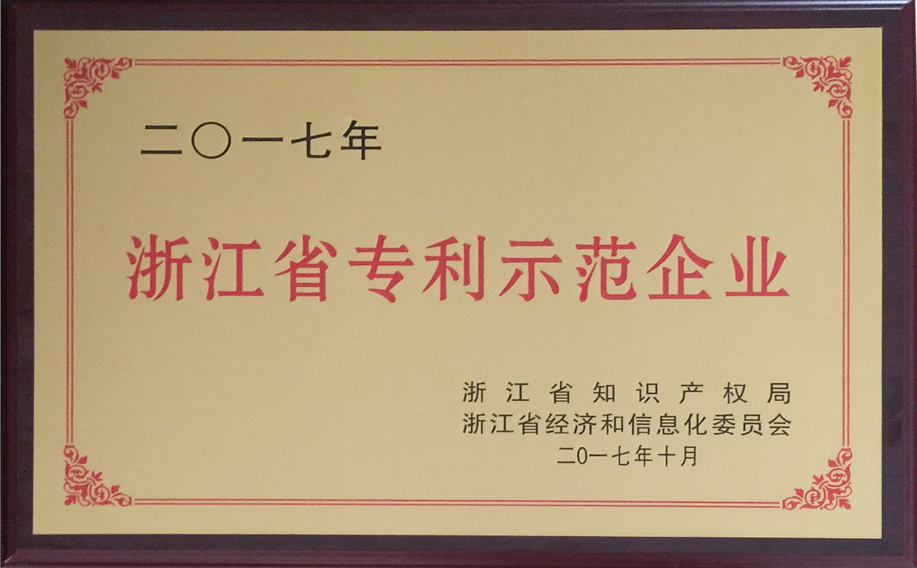 浙江省專利示范企業